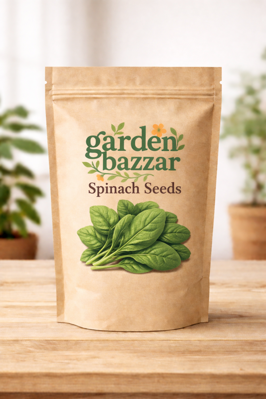 🌿 Garden Bazzar Spinach Seeds – Pack of 200 Premium Quality | High Germination | Home Gardening